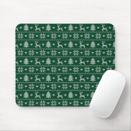 Gebreid naadloos kerstpatroon muismat