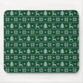 Gebreid naadloos kerstpatroon muismat