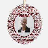 Gebreid Oekraïens etnisch patroon, Kerstmis Keramisch Ornament (Links)