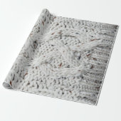 Gebreid patroon cadeaupapier (Uitgerold)