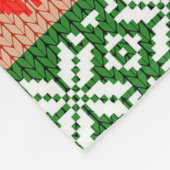 Gebreid patroon fleece deken (Hoek)