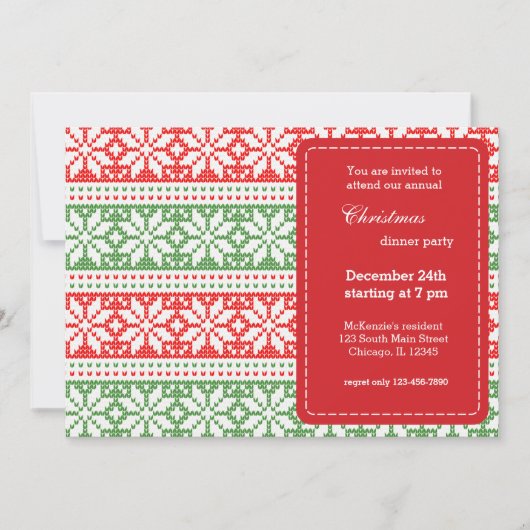 Gebreid patroon kaart (Voorkant)