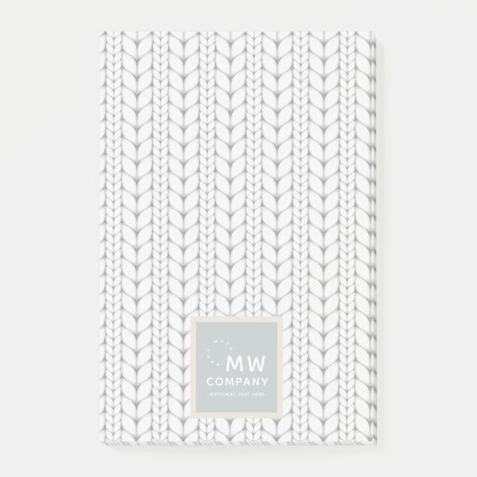 Gebreid patroon Modern Professional Handgemaakt Post-it® Notes (Voorkant)