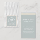 Gebreid patroon Modern Professional Logo Visitekaartje (Voorkant / Achterkant)