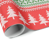 Gebreid patroon "pretkerst" cadeaupapier (Rol Hoek)