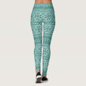 Gebreid Steekpatroon8 Groen ID208 Leggings (Achterkant)