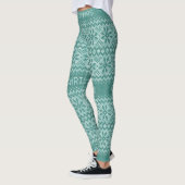 Gebreid Steekpatroon8 Groen ID208 Leggings (Links)