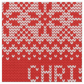 Gebreid Stitch Pattern1 Red/White ID208 Stof (Close Up)