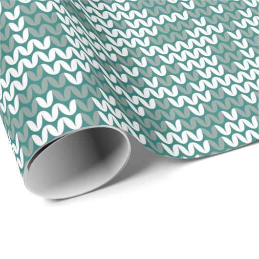 Gebreid Stitch Pattern8 Green ID208 Cadeaupapier (Rol Hoek)