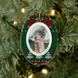 Gebreid trui patroon foto keramisch ornament