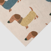 Gebreid trui patroon voor Dachshund Tissuepapier (Detail)