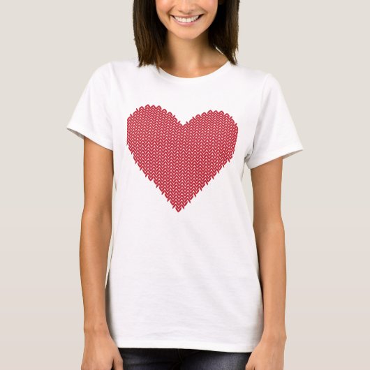 Gebreid Warm Heart Tshirt (Voorkant)