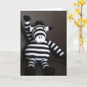 Gebreid zebra kaart (Gele Bloem)