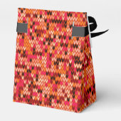 Gebreide abstracte Scandinavische motief in rode t Bedankdoosjes (Achterkant)