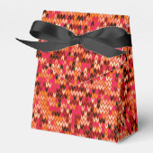 Gebreide abstracte Scandinavische motief in rode t Bedankdoosjes (Voorkant Zijde)