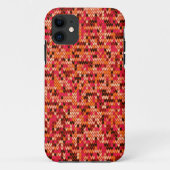 Gebreide abstracte Scandinavische motief in rode t Case-Mate iPhone Case (Achterkant)