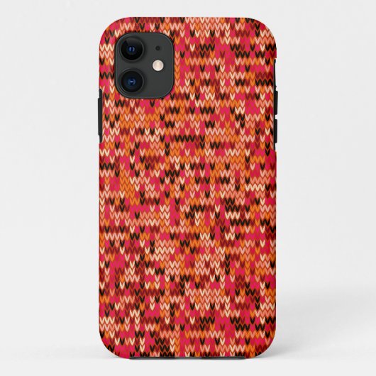 Gebreide abstracte Scandinavische motief in rode t Case-Mate iPhone Case (Achterkant)