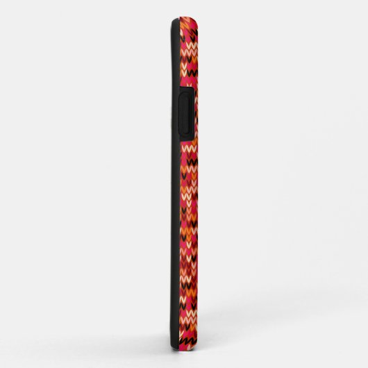 Gebreide abstracte Scandinavische motief in rode t Case-Mate iPhone Case (Achterkant/rechts)