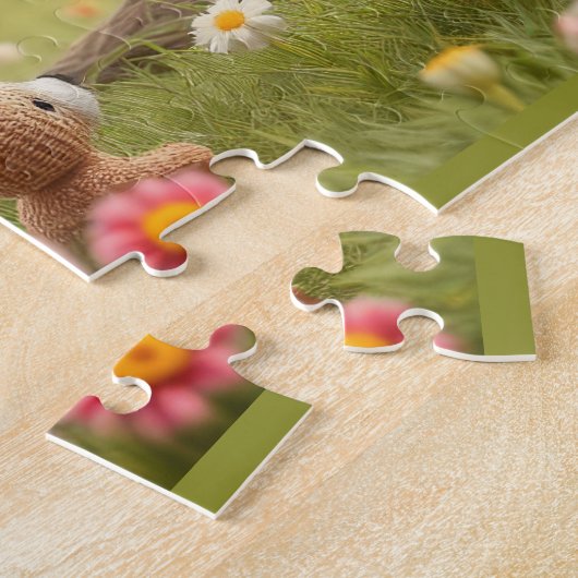 gebreide beren legpuzzel (Zijkant)