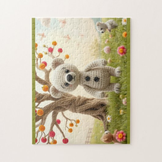 gebreide beren legpuzzel (Verticaal)
