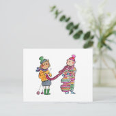 gebreide cello briefkaart (Staand voorkant)