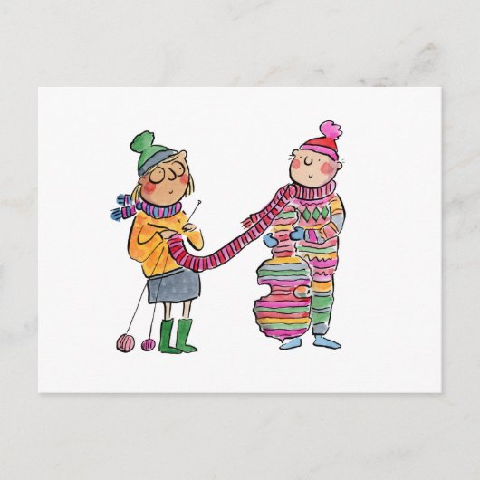 gebreide cello briefkaart (Voorkant)