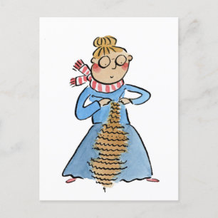 gebreide cello briefkaart