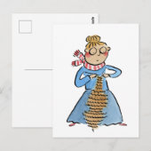 gebreide cello briefkaart (Voorkant / Achterkant)