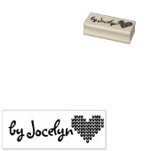 Gebreide Craft Heart - Aangepaste tekst voor aange Rubberstempel (Gestempeld)