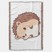 Gebreide Dekentje Met Kawaii Egel (Voorkant Verticaal)