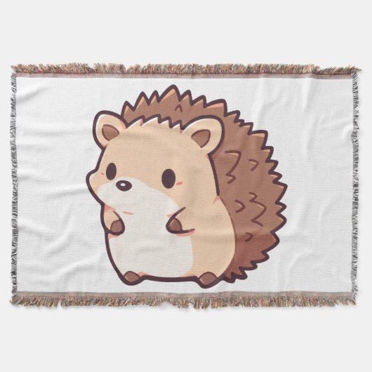 Gebreide Dekentje Met Kawaii Egel (Voorkant)