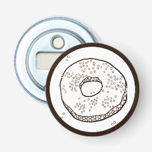 GEBREIDE DONUT Knop Flesopener Button Flesopener