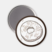 GEBREIDE DONUT Ronde magneet (Voorkant / Achterkant)