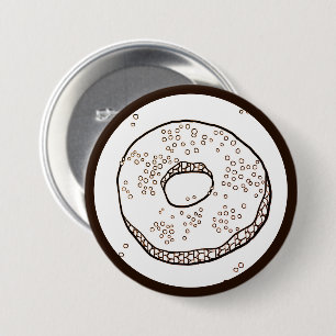 GEBREIDE DONUT Ronde Speld Knoop Button 7,6 Cm
