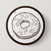 GEBREIDE DONUT Ronde Speld Knoop Button 7,6 Cm (Voorkant)