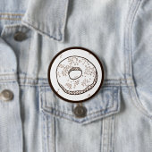 GEBREIDE DONUT Ronde Speld Knoop Button 7,6 Cm (In situ)