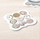 GEBREIDE DONUTS Haak Paper Coasters Kartonnen Onderzetters (Gekanteld)