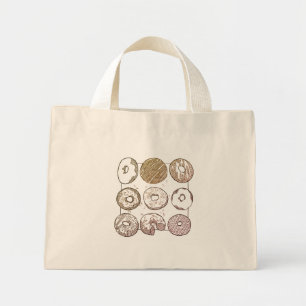 GEBREIDE DONUTS Kleine Boodschappentas Mini Tote Bag