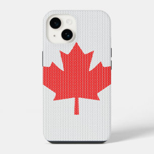 Gebreide Esdoornblad Brei Motief iPhone 14 Hoesje
