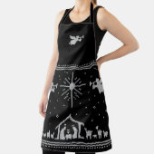 Gebreide Geboorte Engel Kerstmis Sweater Religieus Schort (Insitu)