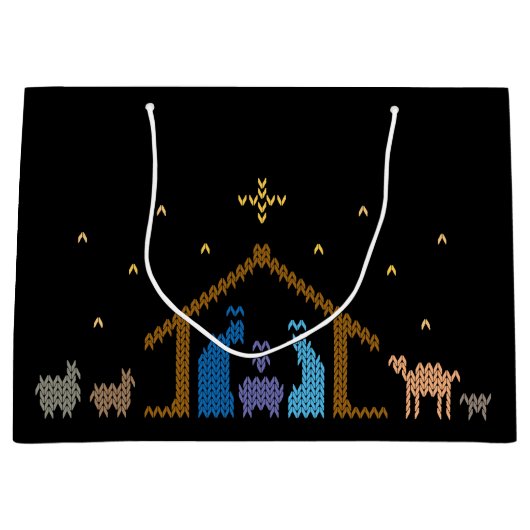 Gebreide Geboorte Lelijke Kersttrui Christelijk Groot Cadeauzakje (Voorkant)