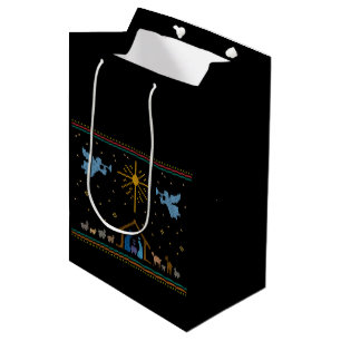 Gebreide Geboorte Lelijke Kersttrui Christelijk Medium Cadeauzakje