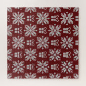 Gebreide geschenken: winterpatroon. legpuzzel (Horizontaal)
