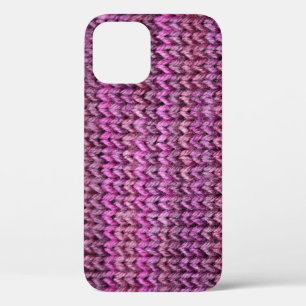 Gebreide harmonie: Paarse streep textuur Case-Mate iPhone Case