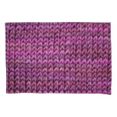 Gebreide harmonie: Paarse streep textuur Kussensloop (Voorkant)