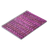 Gebreide harmonie: Paarse streep textuur Notitieboek (Linkerzijde)