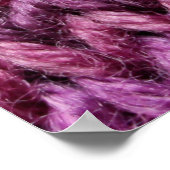 Gebreide harmonie: Paarse streep textuur Poster (Hoek)