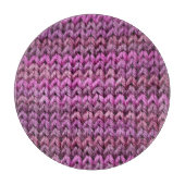 Gebreide harmonie: Paarse streep textuur Snijplank (Voorkant)