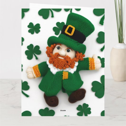 Gebreide kabouter St.Patricksdag 2024 Kaart (Achterkant)