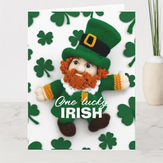 Gebreide kabouter St.Patricksdag 2024 Kaart (Voorkant)